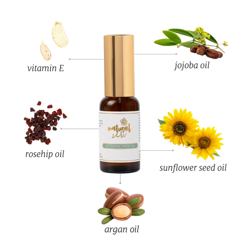 Natural Zest Skincare Rosehip and Vitamin E Facial Oil